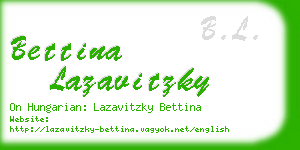 bettina lazavitzky business card